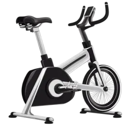 an exercise bike on a white background