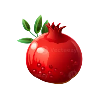 a pome on a white background