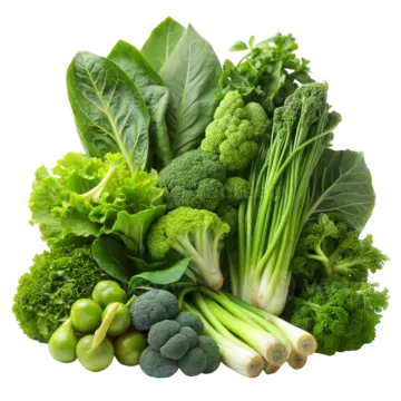 a bunch of green vegetables
