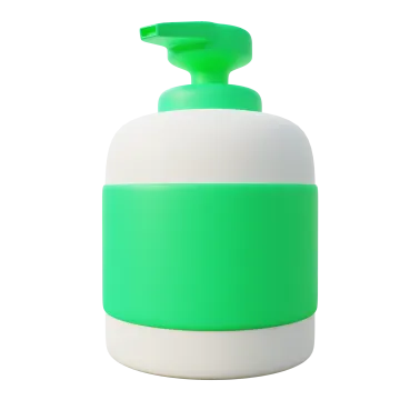 the bottle is green and white
