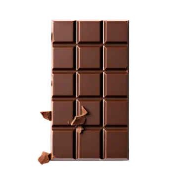 a bar of chocolate on a white background