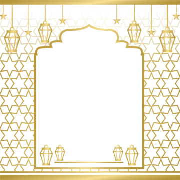 a gold frame with stars and a white background