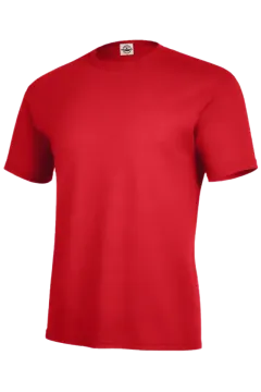 a red t - shirt on a white background