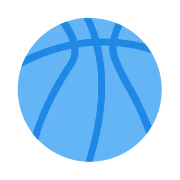 a blue basketball ball on a white background