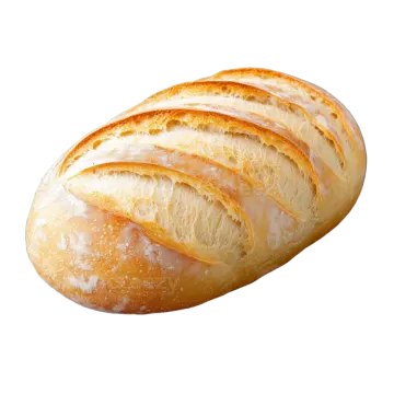 a loaf of bread on a white background