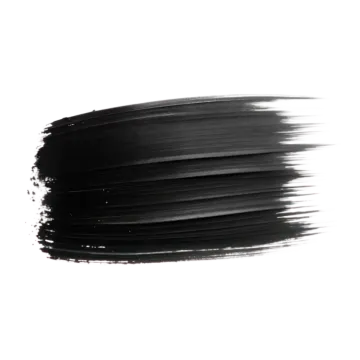 a black brush stroke on a white background