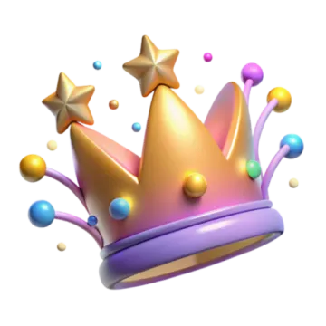 a crown with stars on top of it