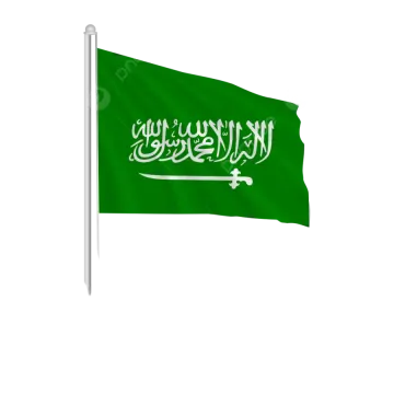 saudi flag on a white background