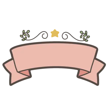 a pink ribbon with a star on it
