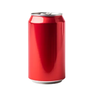 a can of soda on a white background