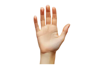 a person's hand reaching up to the sky