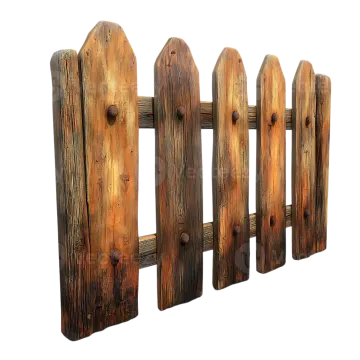 a wooden fence on a white background