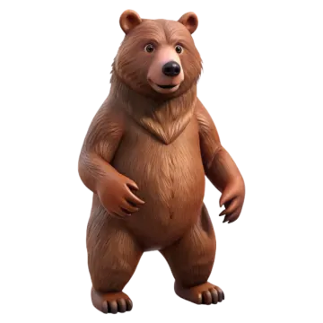 a brown bear standing on its hinds