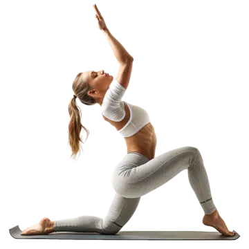 a woman doing yoga on a mat