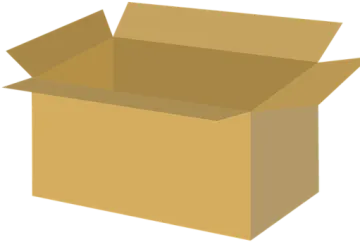 an open cardboard box