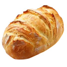 a loaf of bread on a white background