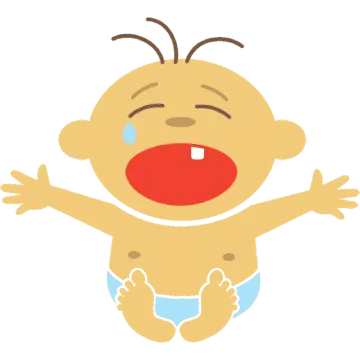 a baby crying out