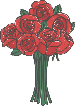 a bouquet of roses on a white background