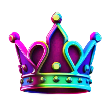 a colorful crown on a white background