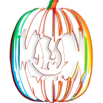 a halloween pumpkin made out of colored strips
