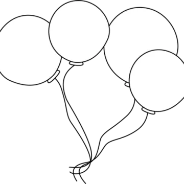 a bunch of balloons on a white background