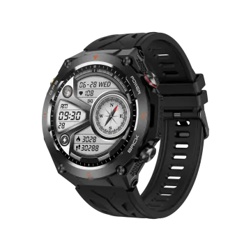 a black watch on a white background