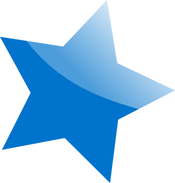 a blue star with white background