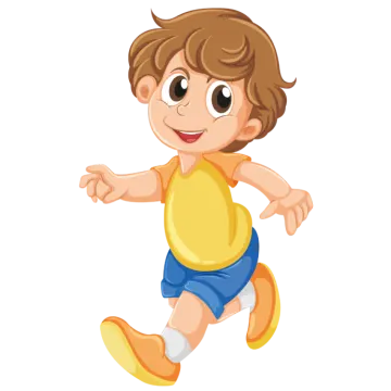 a little boy running