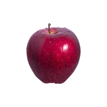 a red apple with water droplets on it