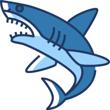 a shark with its mouth open