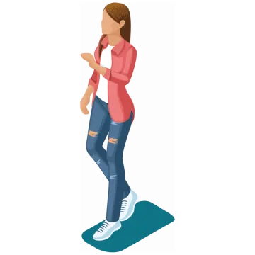 a woman standing with her hands in her pockets