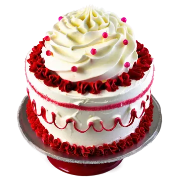 a red and white cake