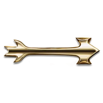 a gold arrow on a white background