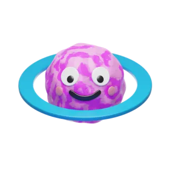 an image of a purple ball with a smiling face