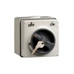 an electrical outlet with a key on it