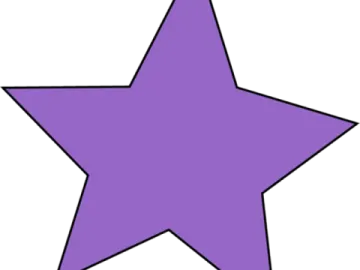 a purple star on a white background