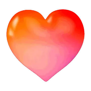 a red heart on a white background
