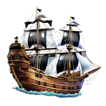 a pirate ship in the ocean