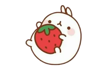 a cartoon character with an apple in his mouth