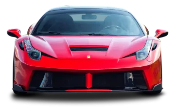 a red sports car on a white background