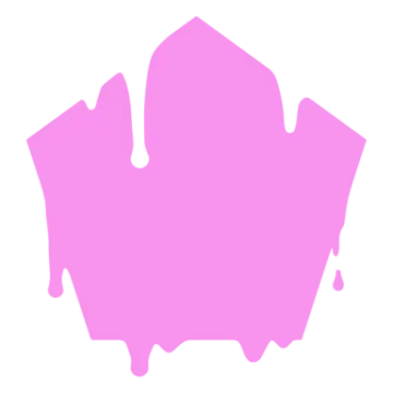 a pink paint stroke on a white background