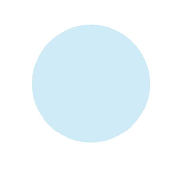 a blue circle with a white background