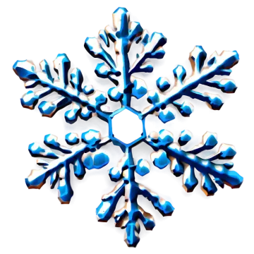 a blue and white snowflake