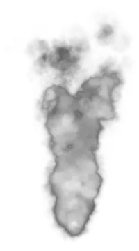 a black smoke cloud on a white background