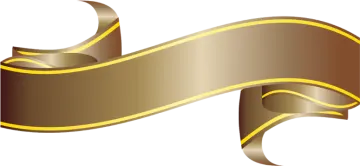 a brown and yellow ribbon
