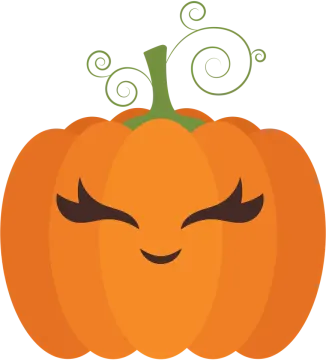 an orange pumpkin with a green leaf on top