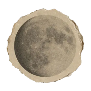 the moon on a white background