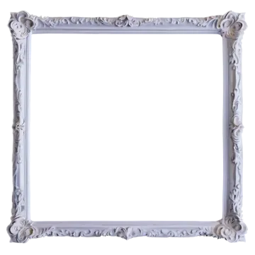 a white frame with roses on it