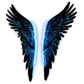 a pair of black wings on a white background