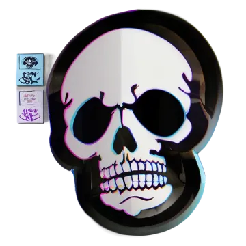 a white and black skull
